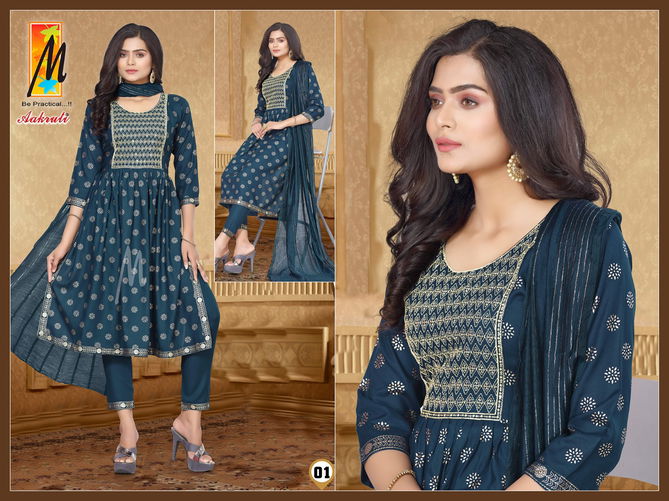 Aakruti By Master Readymade Printed Suits Catalog
